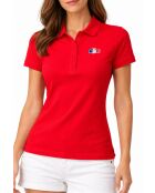 Polo MC en coton rouge