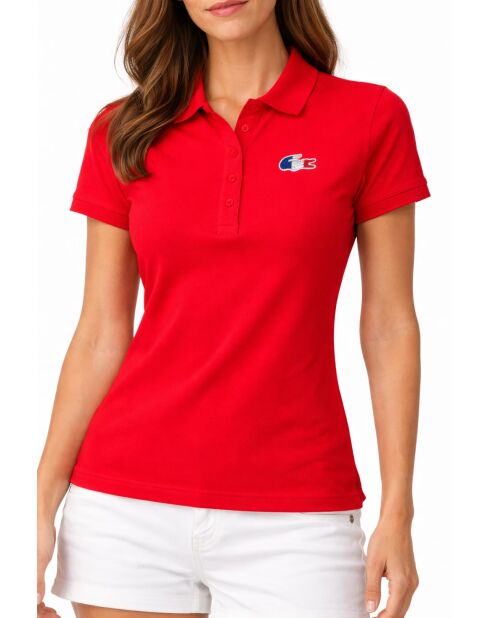 Polo MC en coton rouge