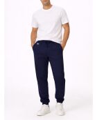 Marineblauwe katoenen joggingbroek