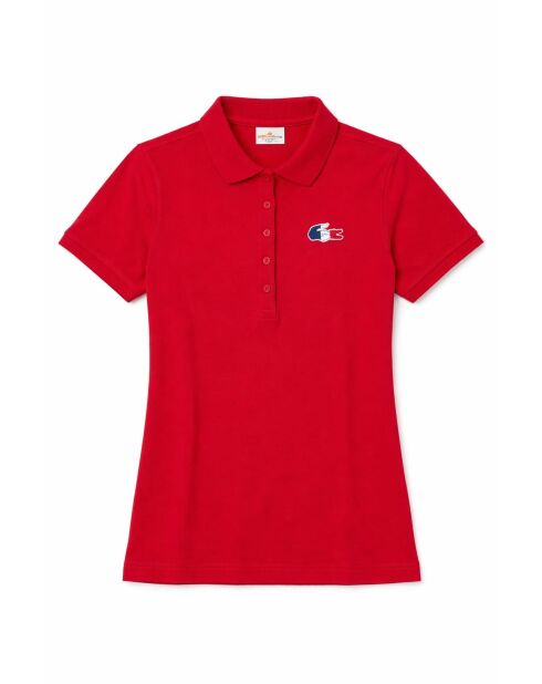Polo MC en coton rouge