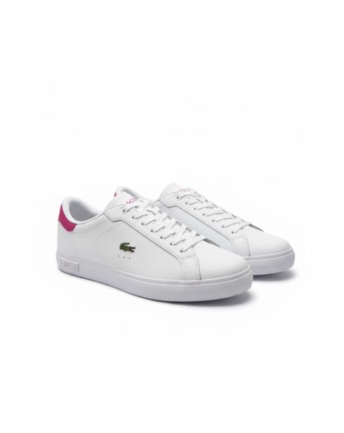 Powercourt wit/roze leren sneakers