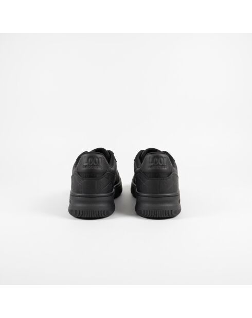 49SFA0058 zwarte klassieke leren sneakers