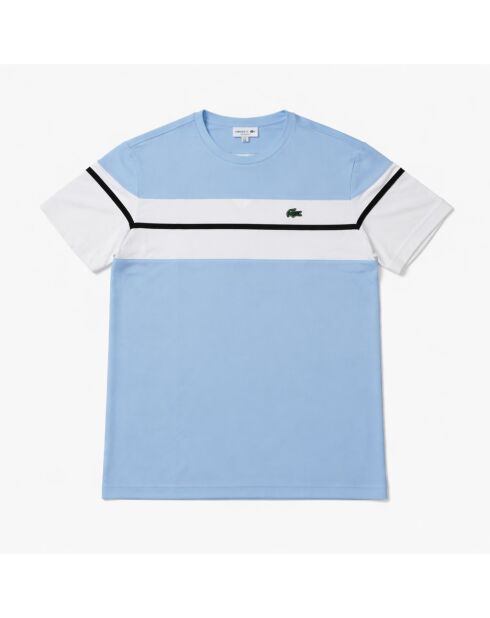 Regulär geschnittenes Piqué-T-Shirt mit Panoramaprint/weiß