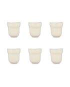 Lot 6 mugs ora en porcelaine beiges - 32CL