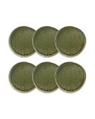 Set mit 6 Speisetellern aus grünem Sigma-Porzellan — D.23 cm