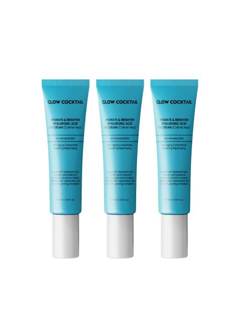 3 x HYDRATERENDE EN VERHELDERENDE oogcontourcrème met hyaluronzuur - 15 ml