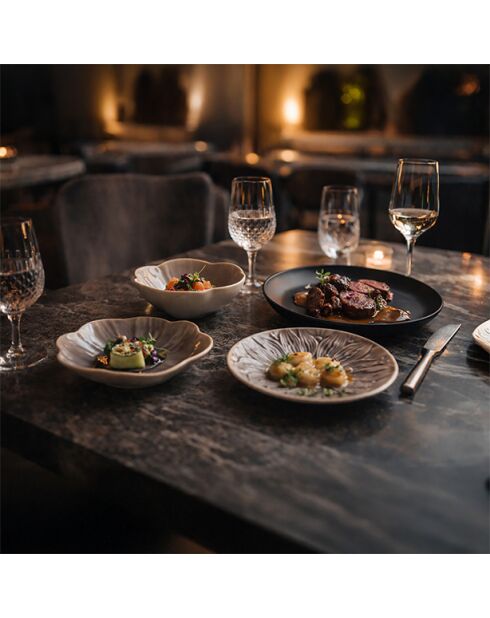 Set di 6 tazze Nova 8,5 cm in gres bianco - 10 cl