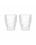 Lot 2 tasses hera en verre borosilicate tranparentes double paroi - 25cl