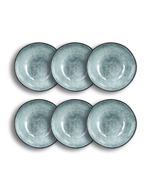 Lot 6 bols aronal en grès bleus - 50cl