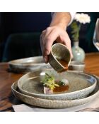 Juego de 6 platos llanos de porcelana sigma verde, 27,5 cm de diámetro