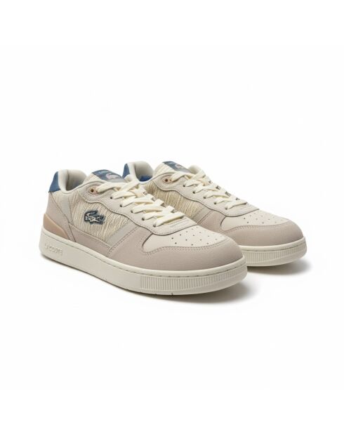 49SFA0029 klassieke sneakers in gebroken wit/blauw