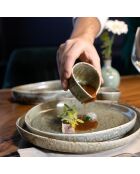 Lot de 6 saucières Sigma en porcelaine vertes - 10cl