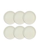 Essgeschirr aus beigefarbenem Porzellan, Durchmesser 27 cm, 6 Stück