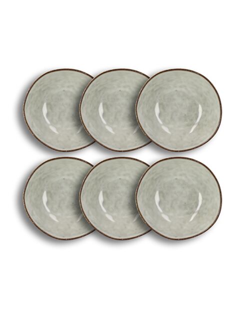 Lot 6 bols boral en grès beiges - 50cl