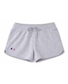 Short en coton argenté chiné