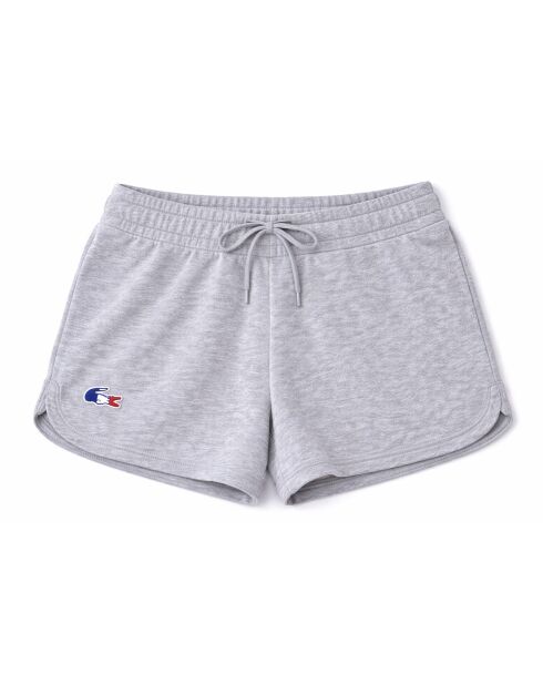 Short en coton argenté chiné