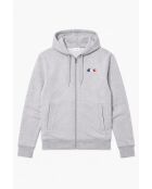 Sweat-shirt en coton argenté chiné