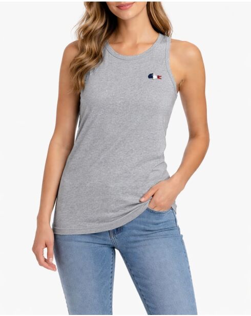 Tee-Shirt en coton argenté chiné