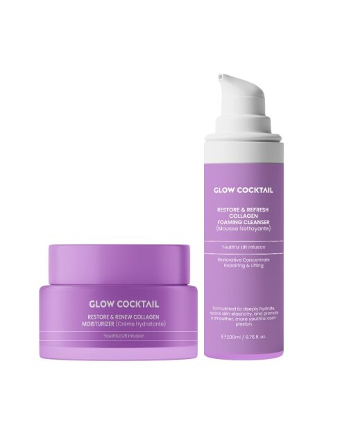 Crema hidratante de colágeno Restore & Renew, 50 ml, más limpiador espumoso de colágeno Restore & Renew, 200 ml