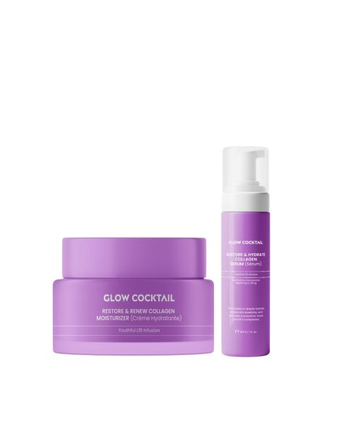 Restore & Renew Collagen Moisturizer - 50 ml + Collageen serum herstellen en hydrateren - 30 ml