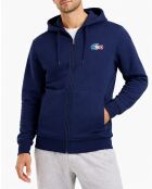 Sweat-shirt en coton marine