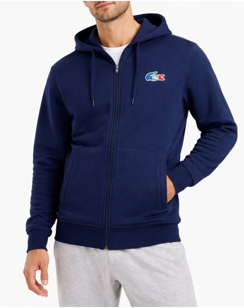 Sweat-shirt en coton marine