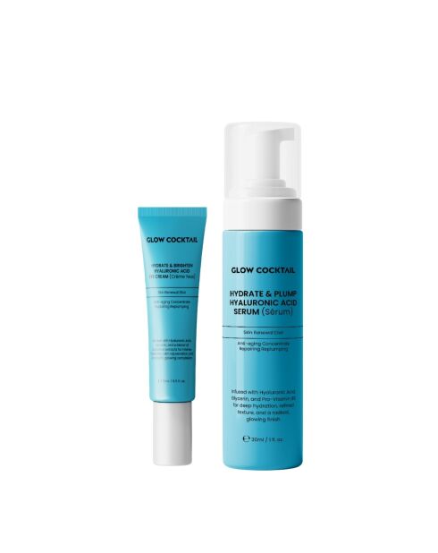 Hyaluronzuur hydraterend en opvullend serum - 30 ml + Hyaluronzuur Hydraterende en verhelderende oogcontourcrème - 15 ml