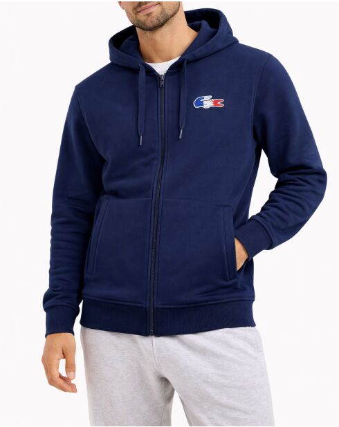 Sweat-shirt en coton marine