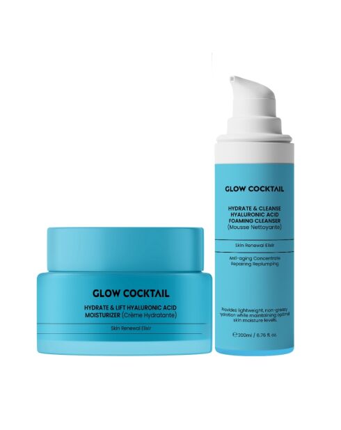 Hidratante con ácido hialurónico Hydrate & Lift, 50 ml, más limpiador espumoso con ácido hialurónico Hydrate & Cleanse, 200 ml