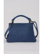 Louis blauwe leren schoudertas - 28x20x9cm