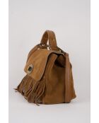 Louis Frange Schultertasche aus kamelfarbenem Leder - 28x20x9cm