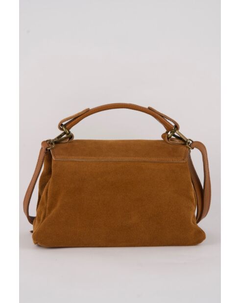 Louis Frange Schultertasche aus kamelfarbenem Leder - 28x20x9cm