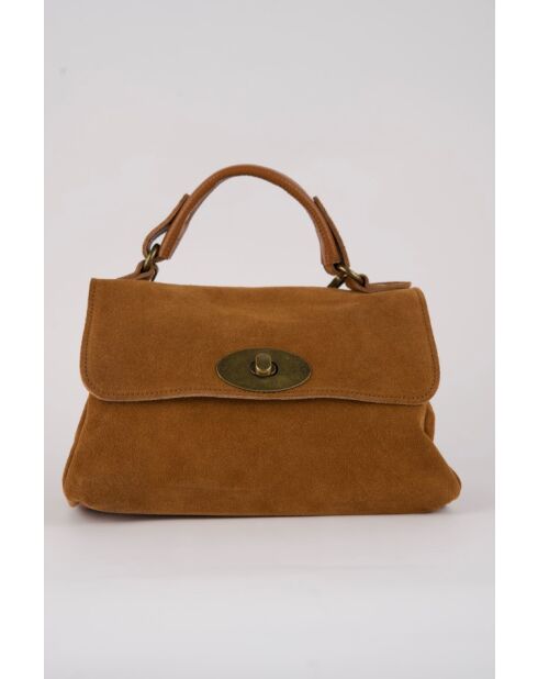 Bolso de hombro Louis de piel camel - 28x20x9cm