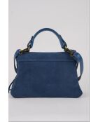 Louis Frange Schultertasche aus blauem Leder - 28x20x9cm