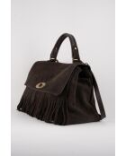 Mick leren handtas Frange mokka - 40x25x14cm