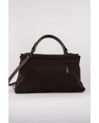 Mick leren handtas Frange mokka - 40x25x14cm