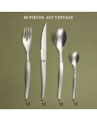 Besteckset aus Edelstahl im Vintage-Stil, 48-teilig