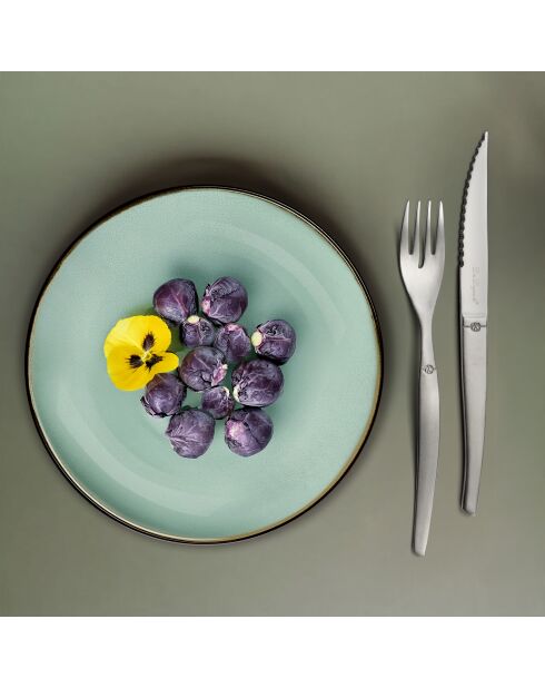 Juego de cubiertos vintage de acero inoxidable - 48 piezas