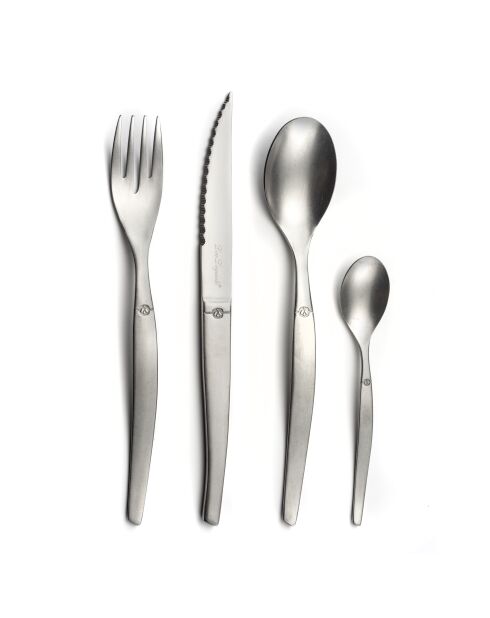 Juego de cubiertos vintage de acero inoxidable - 48 piezas