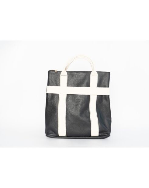 Sac à dos en cuir Gao Dollaro noir - 37,5 x 9 x 37cm