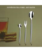 Jet Satin Tea-Time Set grau - 18-teilig