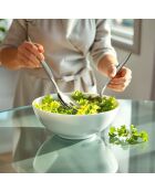 2 jetsaladeservers in grijs zand - 28x7,5 cm