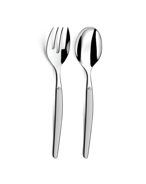 2 jetsaladeservers in grijs zand - 28x7,5 cm