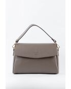 Schultertasche Jazz aus Leder in Taupe — 27 x 18 x 9 cm