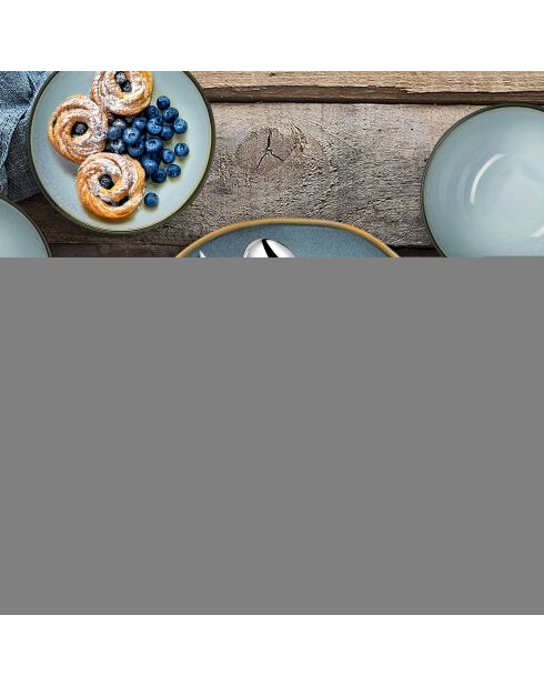 Besteckset aus sandgestrahltem Stahl, 50-teilig