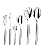 Besteckset aus sandgestrahltem Stahl, 50-teilig