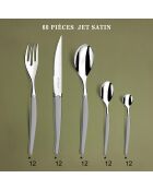 Besteckset Jet Satin - 60-teilig grau