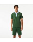 Polo L.12.12 classic fit col contrastant vert/panorama