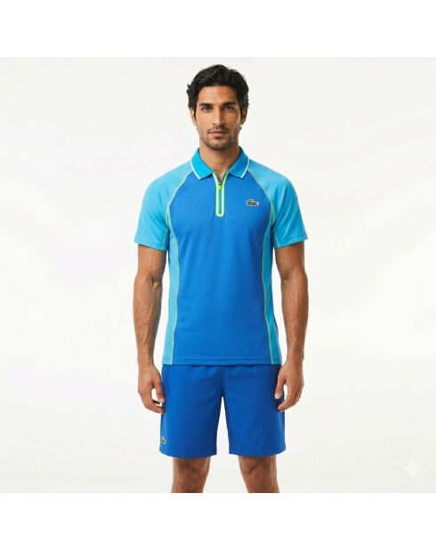 Polo de tenis confeccionado en piqué de poliéster reciclado ultraseco Reino Unido/Fiji-Lime