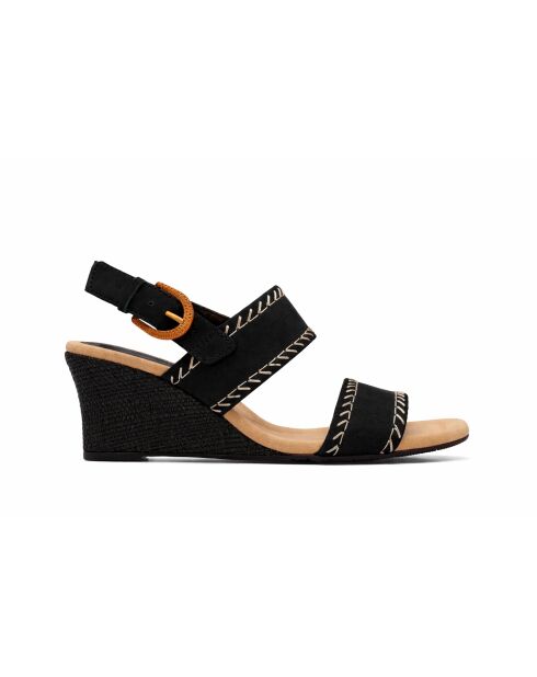 Sandales Kyarra Rose Nubuck noires - Talon 7.5cm